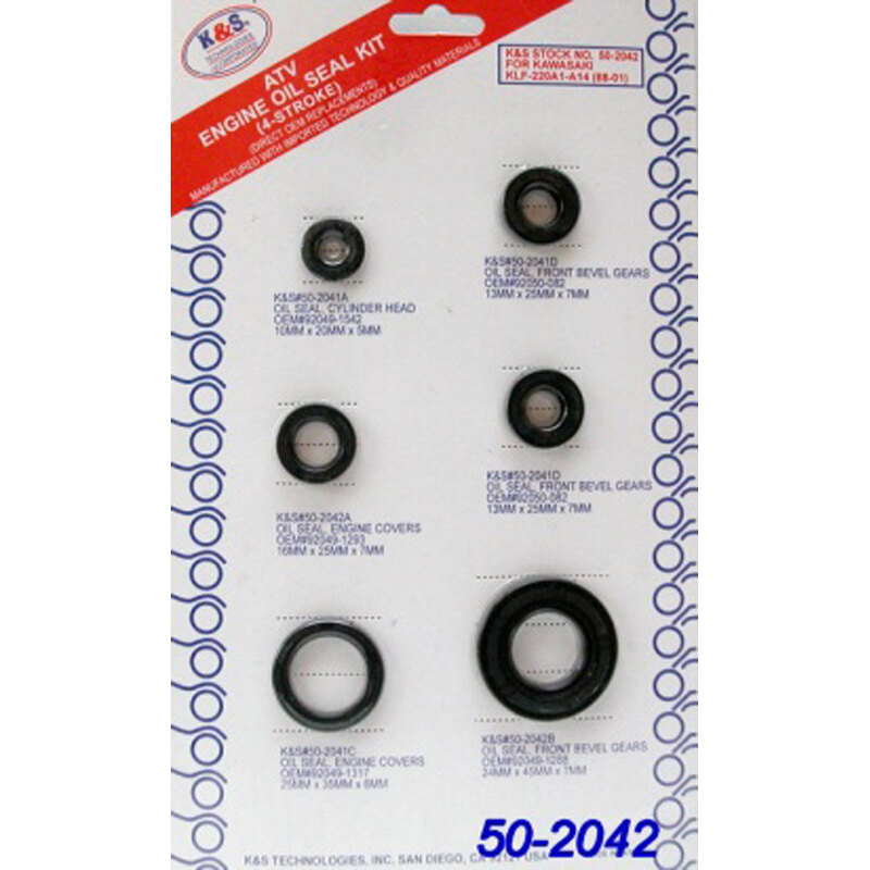 ENG.SEAL KIT 6PCS KLF220/250 88 08 BAYOU.