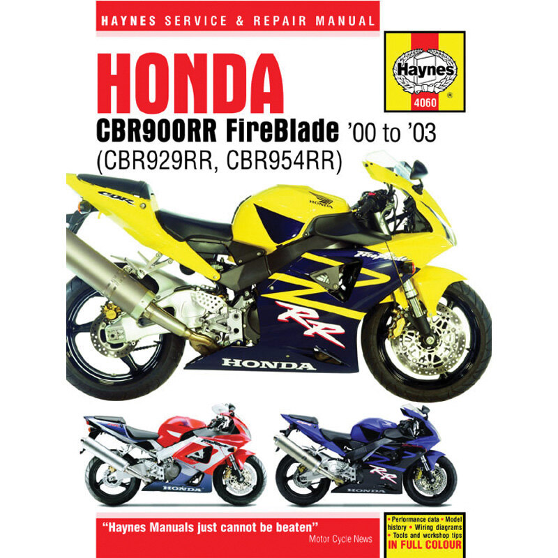 HAYNES MANUAL DELUXE HON CBR900RR FIREBLADE 92 95