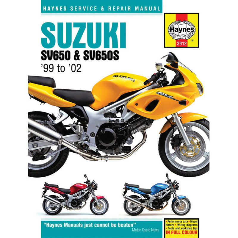 HAYNES MANUAL DELUXE SUZ SV650 SV650S 99 02