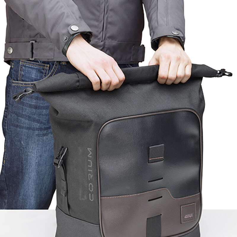 SIDE BAG CORIUM DARK BROWN 16LT