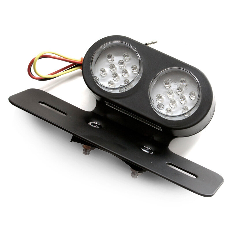 LED TAILLIGHT W/ LICENSE PLATE SUPPORT BLACK