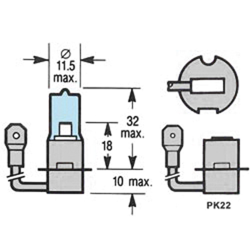 BULB H3 12V 55W PK22S (1X)