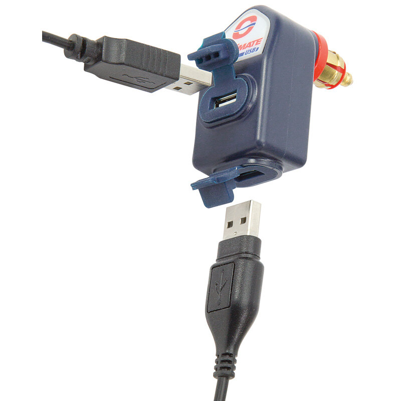 OPTIMATE USB 3300MA 2 X USB CHARGER W/90? DIN