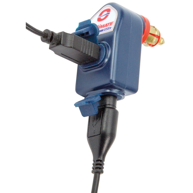 OPTIMATE USB 3300MA 2 X USB CHARGER W/90? DIN