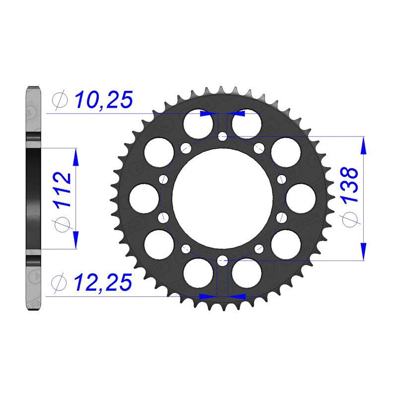 AFAM FR 45T 520 ALLOY CBR600/900/R6 11509H (P4384)