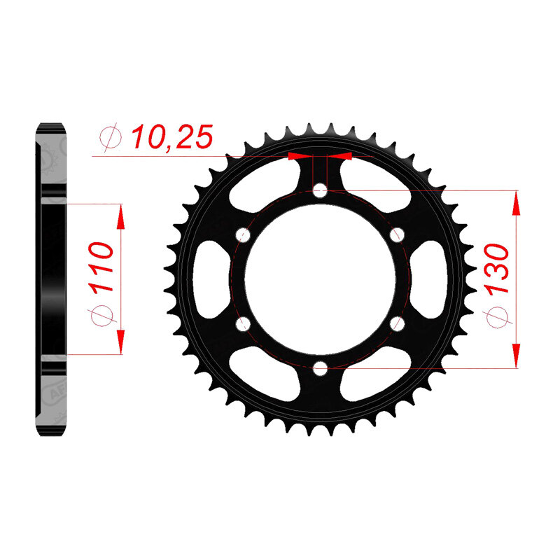 REAR SPROCKET YAM R1 (98 14) 12813 47
