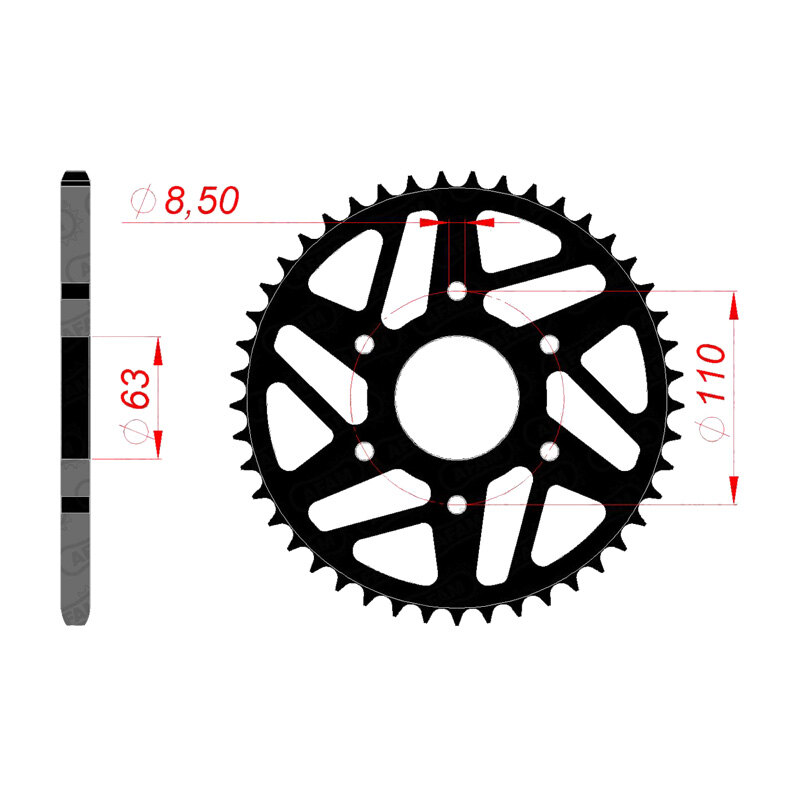 REAR SPROCKET KTM DUKE 390 (2015) 71202 42