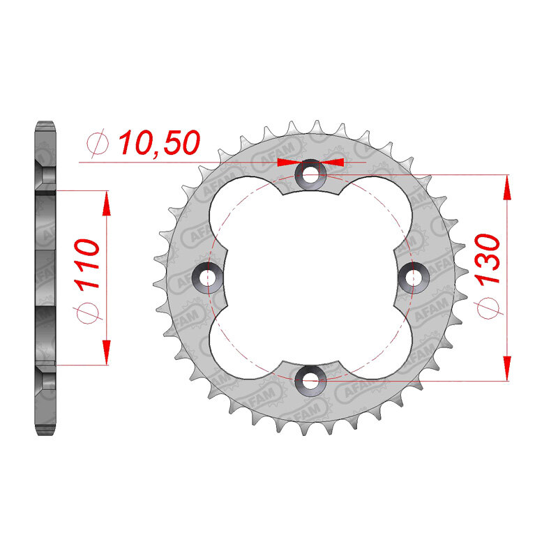 TRX250R 86 88/TRX300/400EX 93 04 37T (JTR 1350)