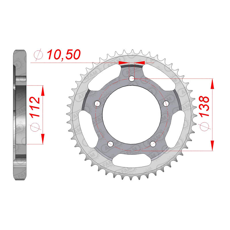 SPR.RR.YZF R6 99 01 48T 530 (12607 48).
