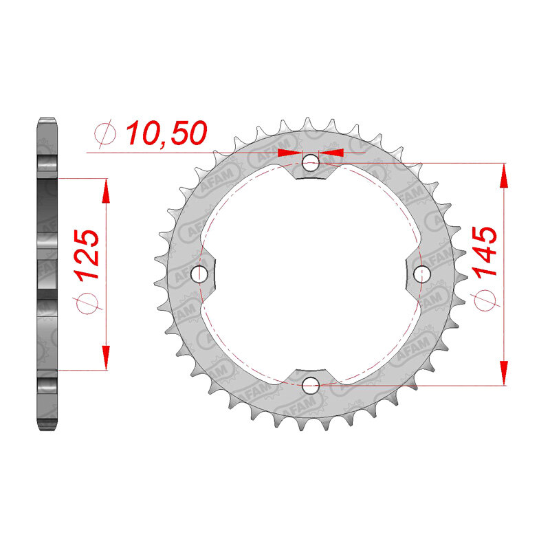 AFAM RR.40T 520P YFZ450SYFM700R 04 09 12407 40T