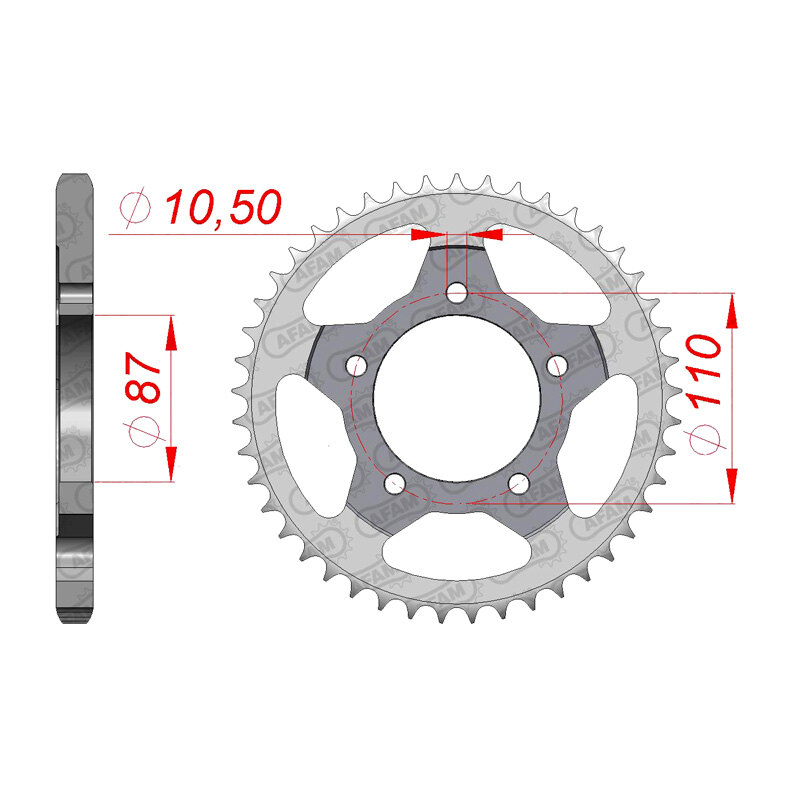 AFAM RR.44T 525P 5H SV650 ETC.. 14404 44T