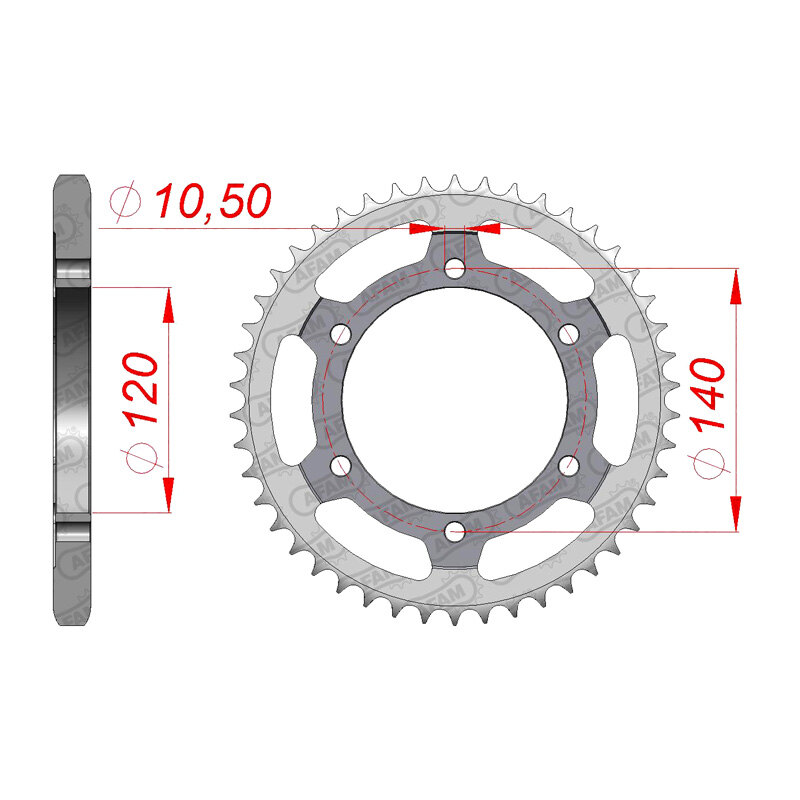 SP.RR.46T 525P 6H GSXR600/750 ETC. 14507 46T