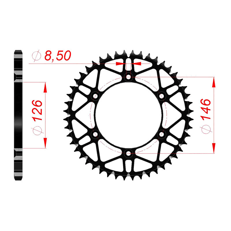 AFAM SPROCKET SLK SUZUKI (EX: RMZ 250 04 06) 47T