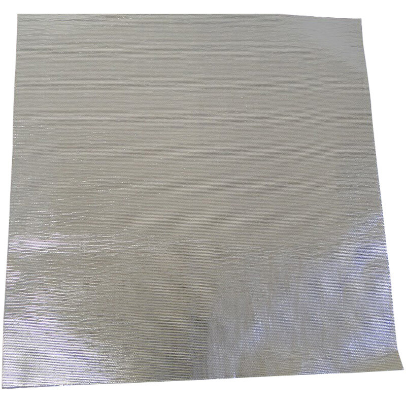 ALUMINIZED FIBERGLASS HEAT SHIELD W/ADHESIVE