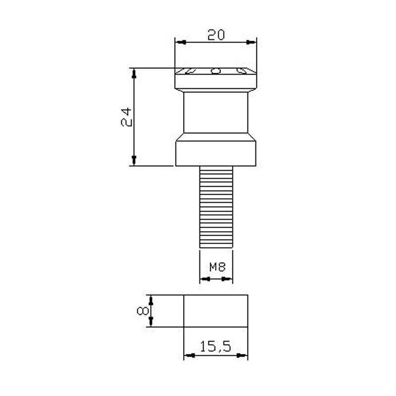 SWINGARM SPOOL M8 GOLD