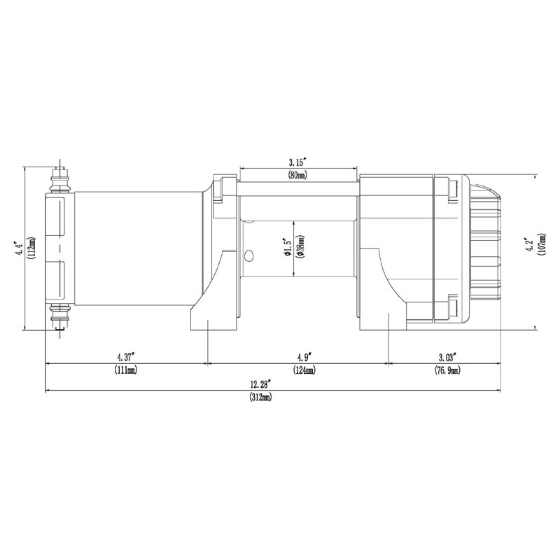 KFI 2000LBS ATV WINCH (STEEL CABLE)