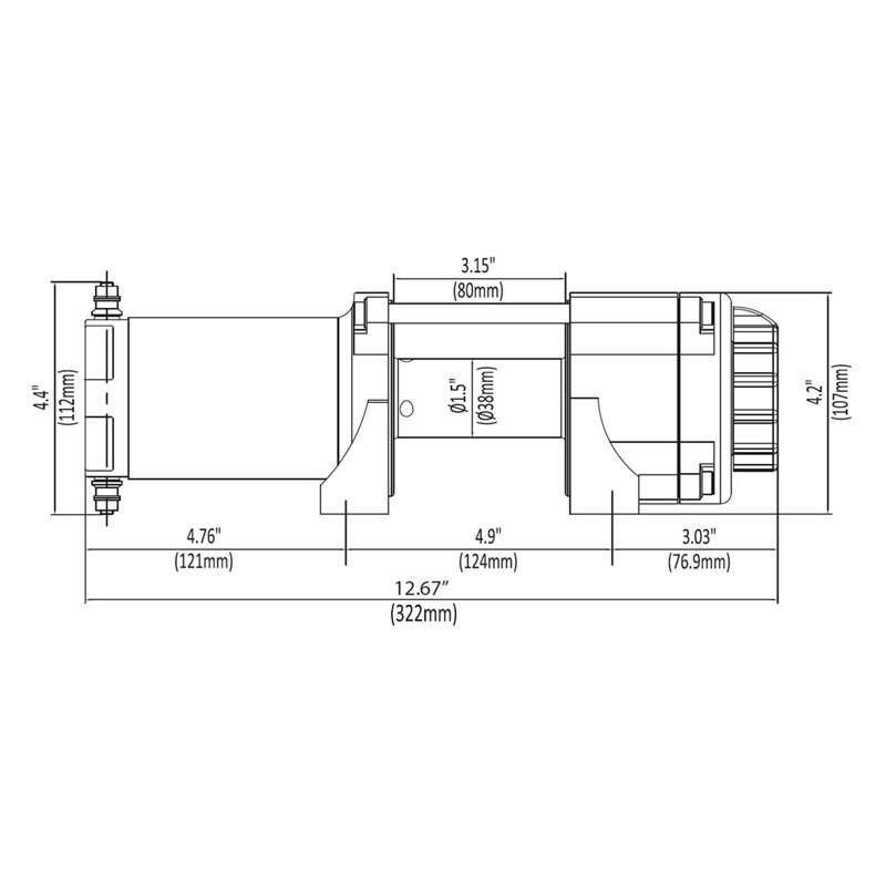 A2500 R KFI WINCH KIT (4.875''X3.00'')