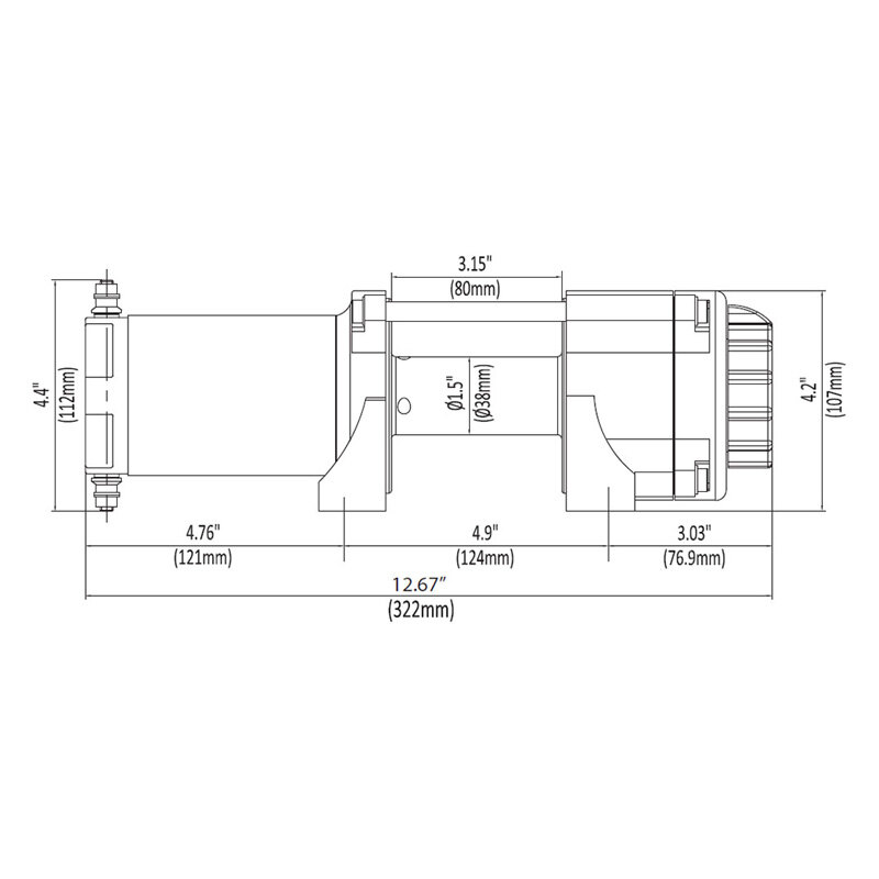 3000 LBS KFI WINCH KIT (4.875 X 3.00)