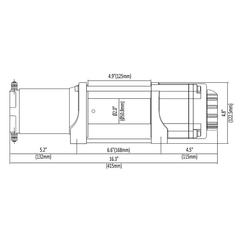 KFI 4500 LBS UTV WINCH W DASH SWITCH (6.60'X3.00)