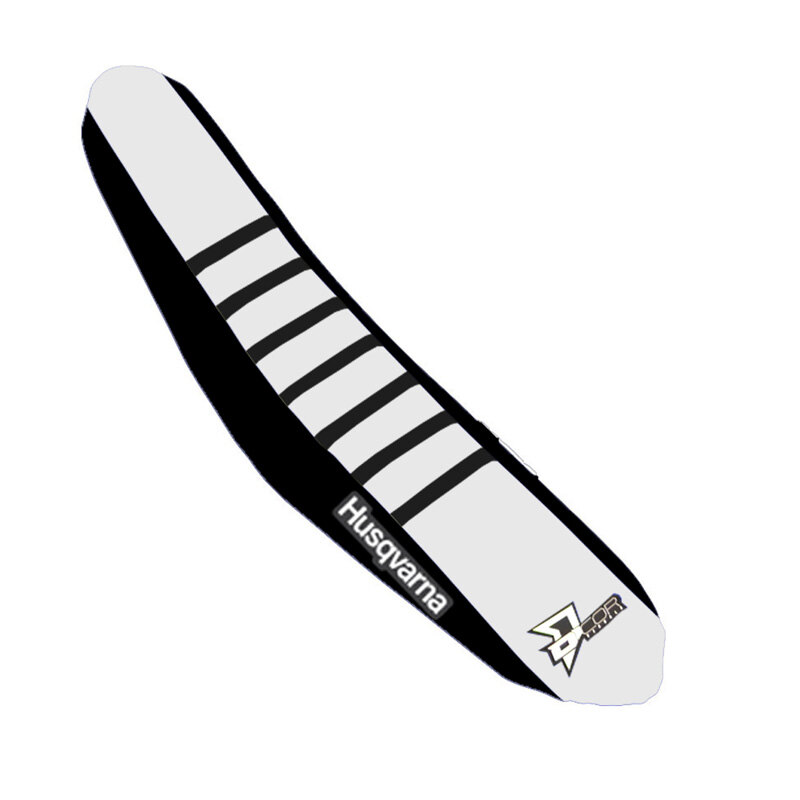 SEAT COVER BLK/WHT BLK RIBS TC/FC125 450 2019