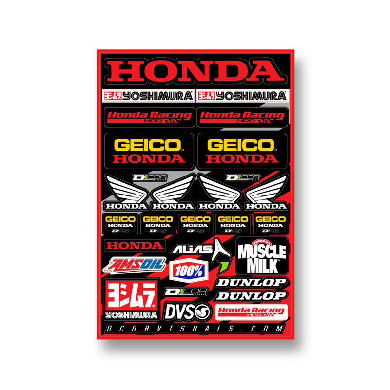 DECAL SHEET 12MM GEICO HONDA