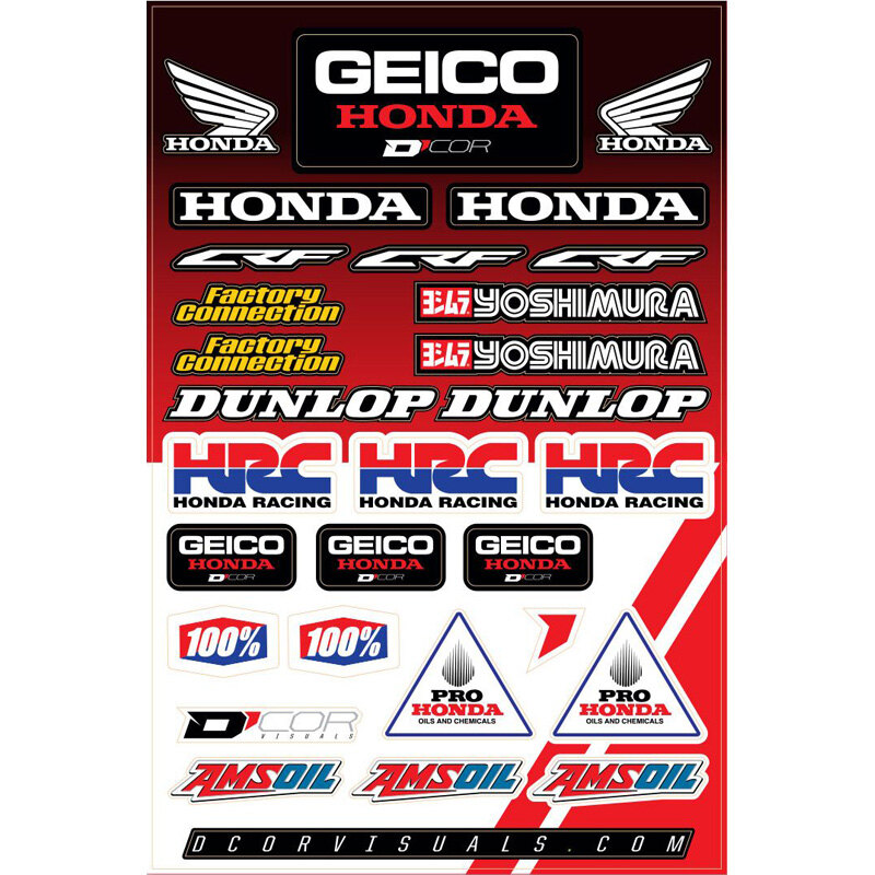 DECAL SHEET 12MIL GEICO HONDA HRC