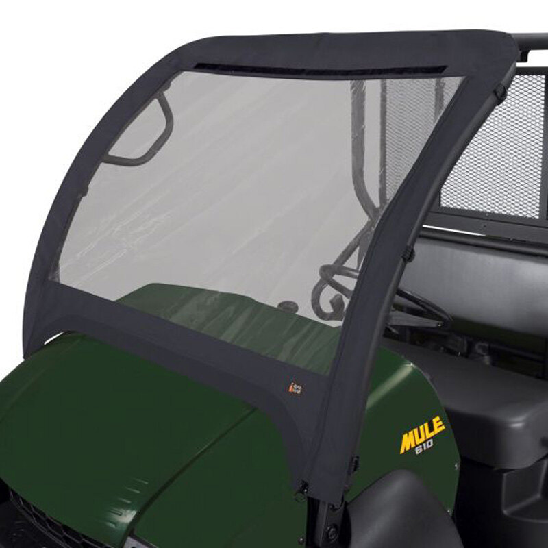 UTV FRONT WINDSHIELD KAWASAKI BLK MULE 600 610