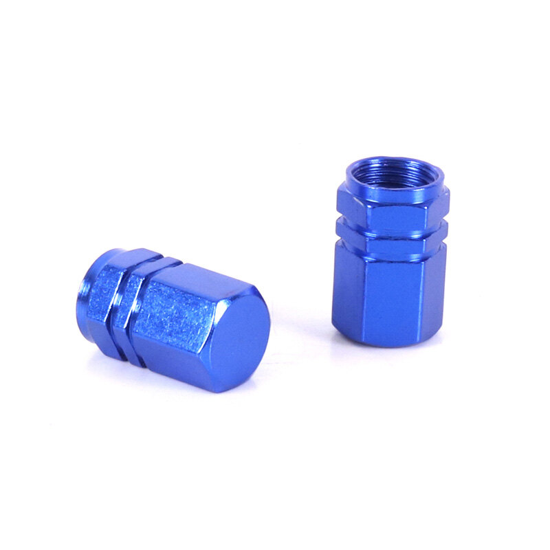 VALVE CAP ''HEXA'' BLUE (2PCS)