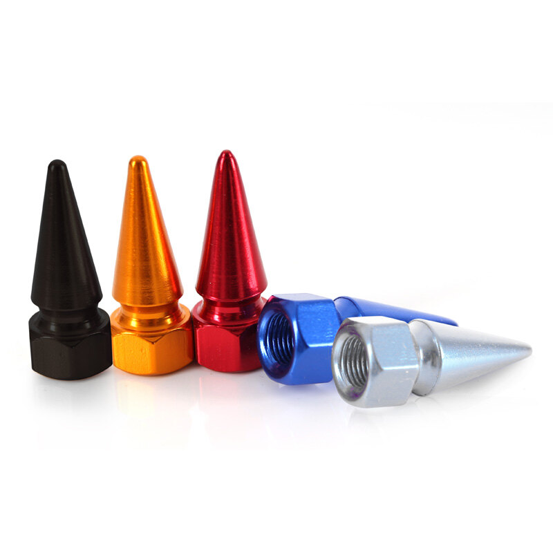 VALVE CAP ''SPIKE'' BLACK (2PCS)