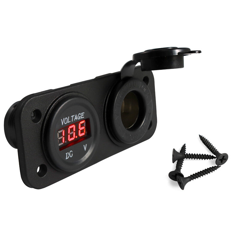 POWER SOCKET VOLT METER W/ MOUNT. PANEL