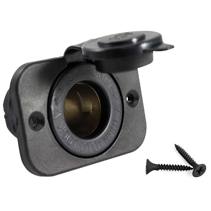 POWER SOCKET 12V W/ MOUNT. PANEL