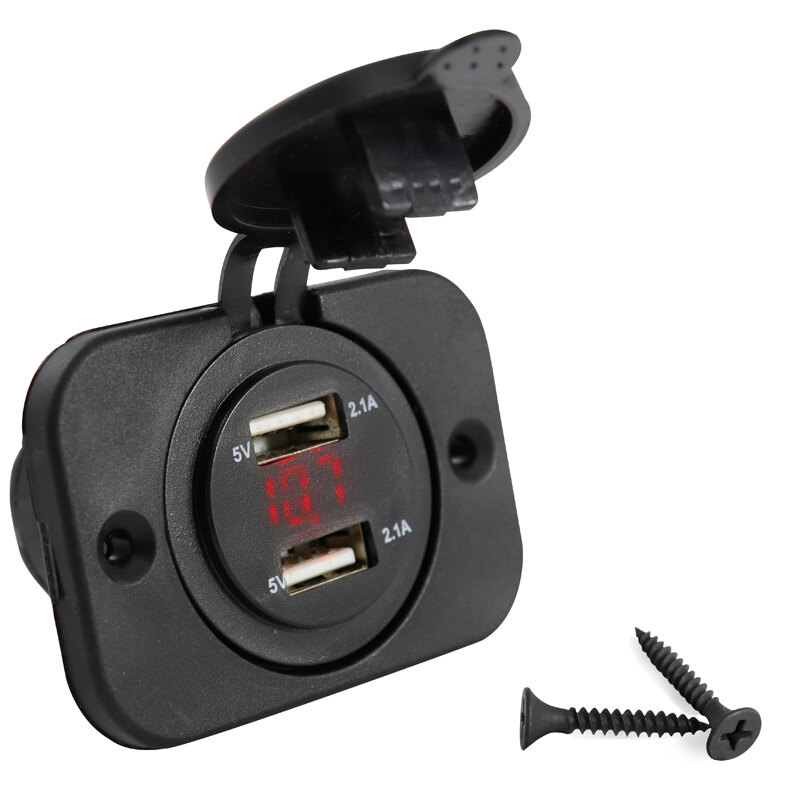 USB CHARGER 2X2.1A VOLTAGEW/ MOUNT PANEL