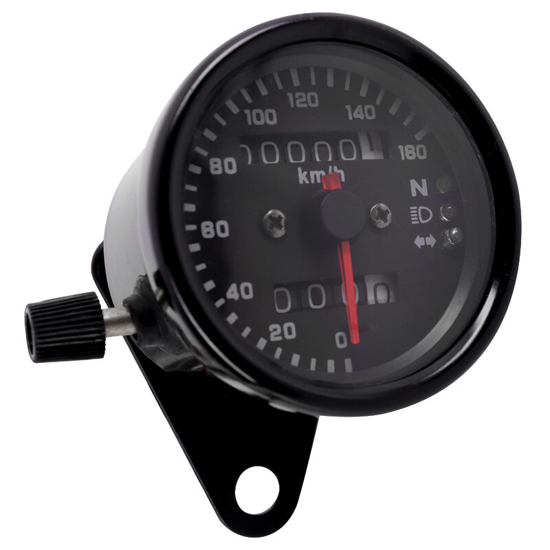 UNIVERSAL SPEEDOMETER BLACK LED W/ INDICATOR