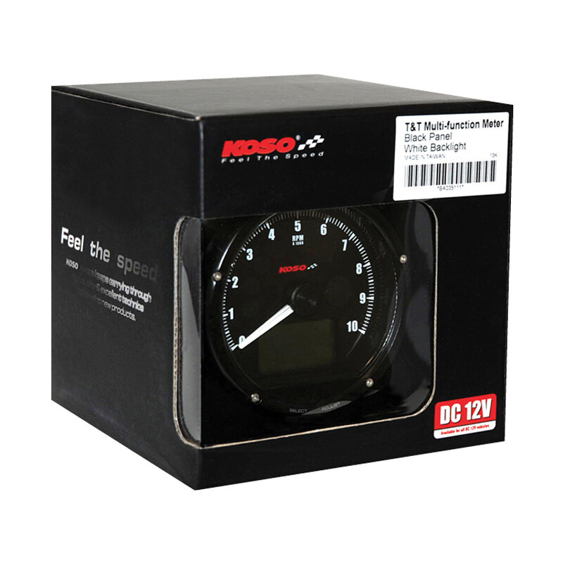 TNT 01 MULTIFUNCTION METER H D WHITE FACE/CHR CASE