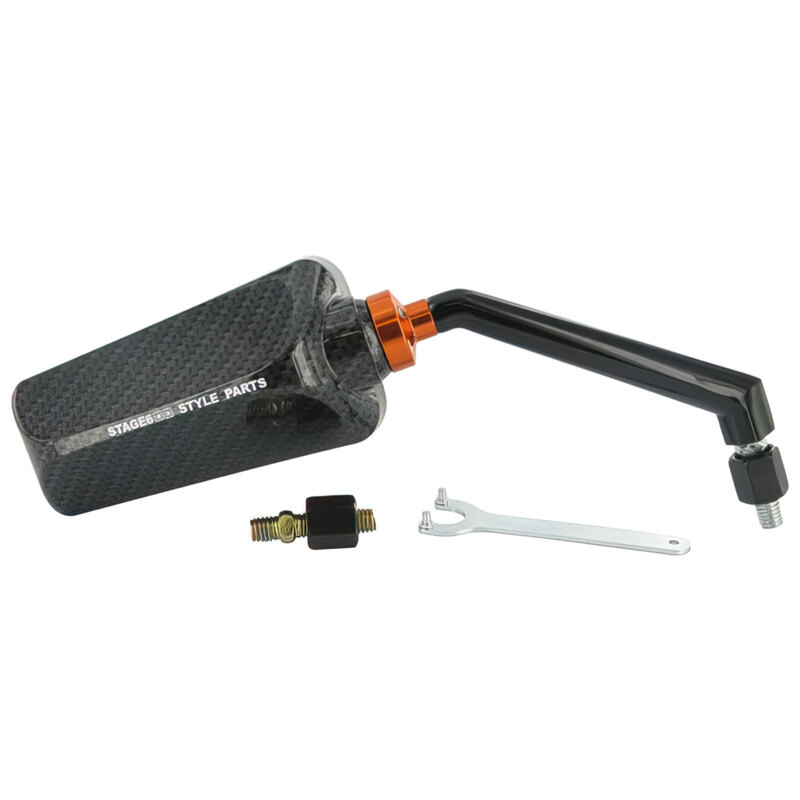 F1 MIRROR RIGHT CARBON 8MM