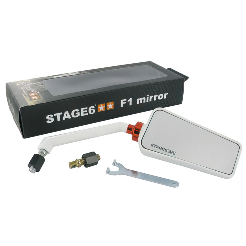 F1 MIRROR RIGHT WHITE 8MM