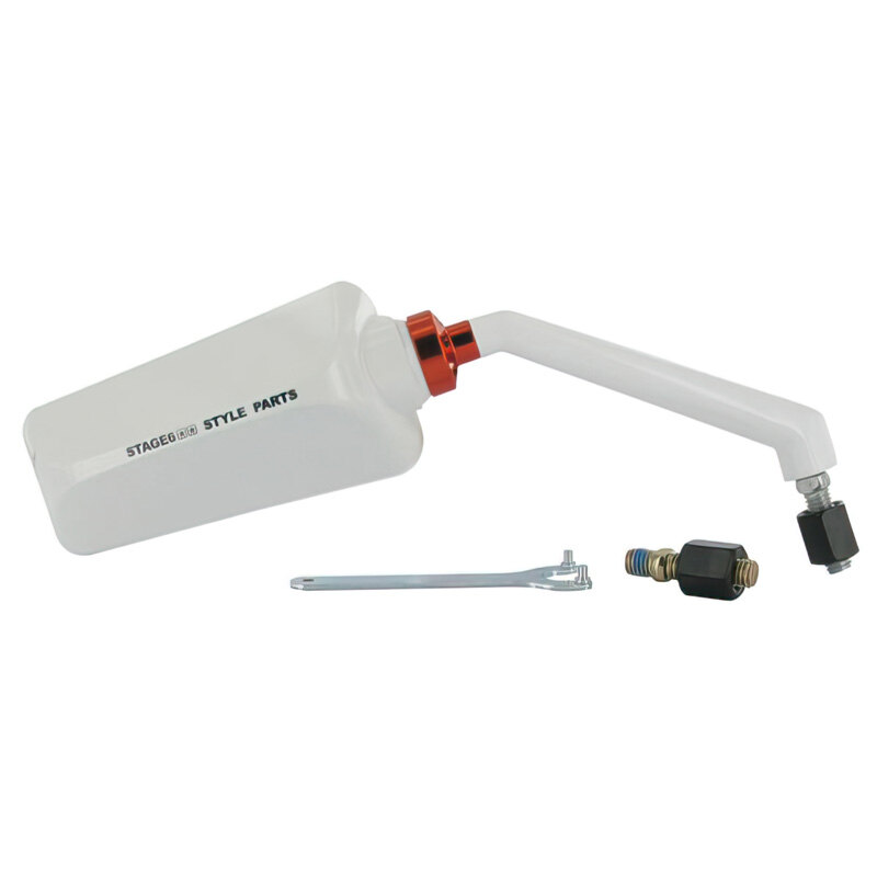 F1 MIRROR RIGHT WHITE 8MM