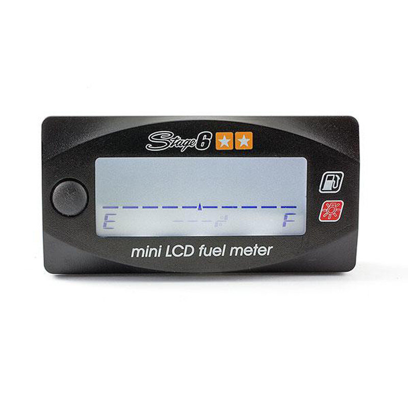 FUEL GAUGE STAGE6 MKII BLACK 60X30X11.5MM
