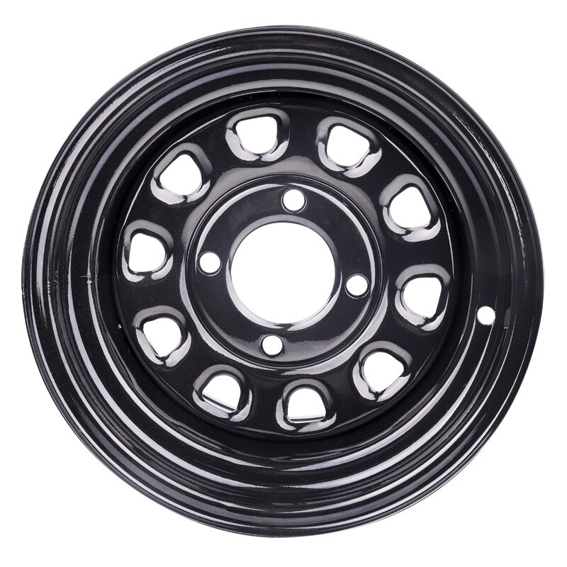 BLACK STEEL WHEEL 12X7 4/110 2+5