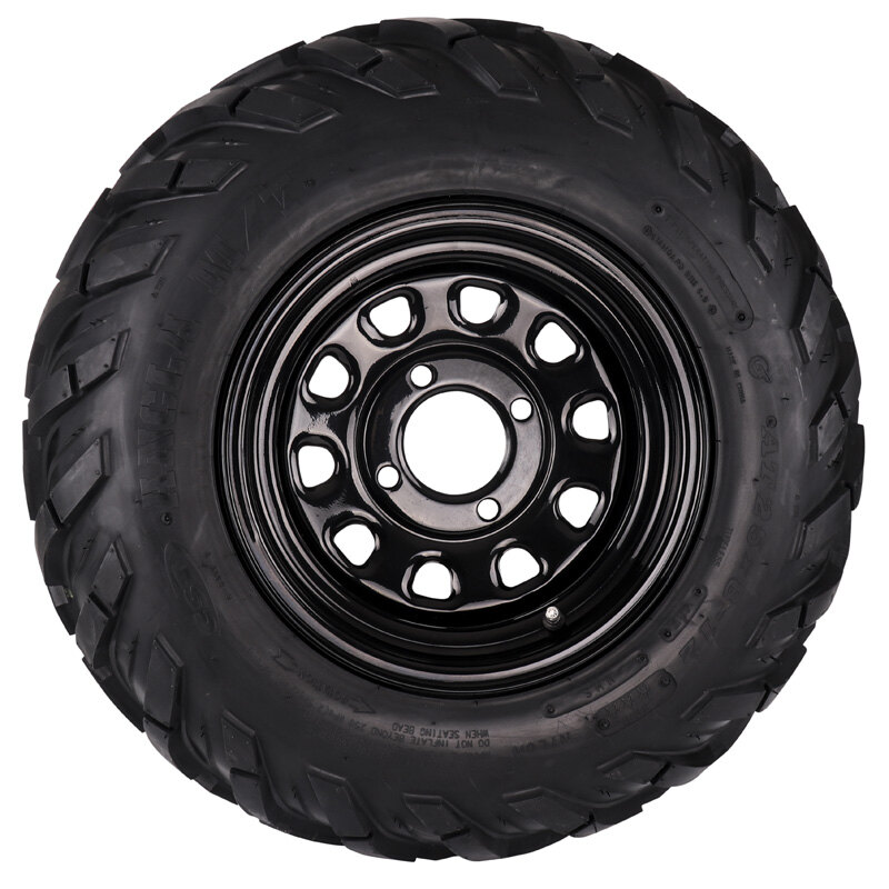 BLACK STEEL WHEEL 12X7 4/110 2+5