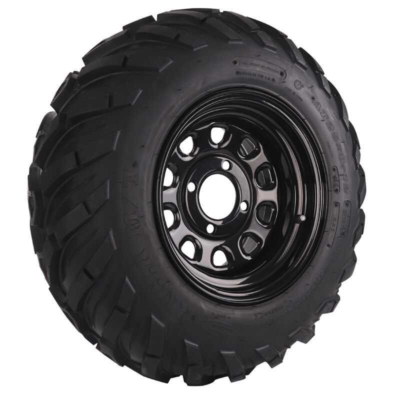 BLACK STEEL WHEEL 12X7 4/110 2+5