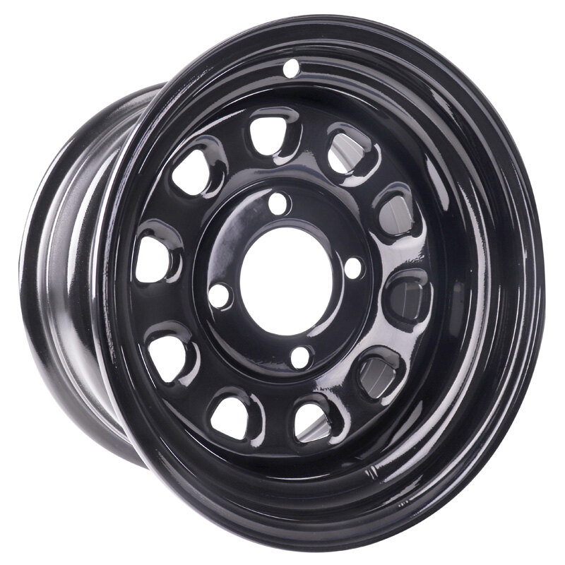 BLACK STEEL WHEEL 12X7 4/110 2+5