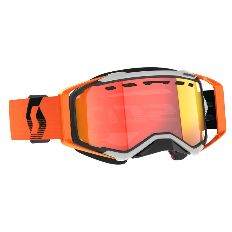 GOGGLE PROSPECT SNOW GREY/ORANGE LS RED CHROME