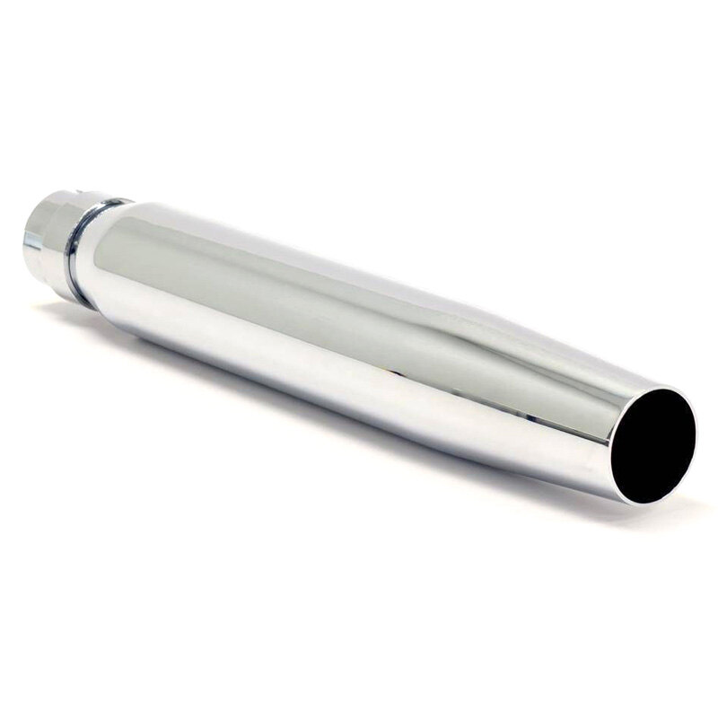 TAPERED SHORTY MUFFLER CHROME